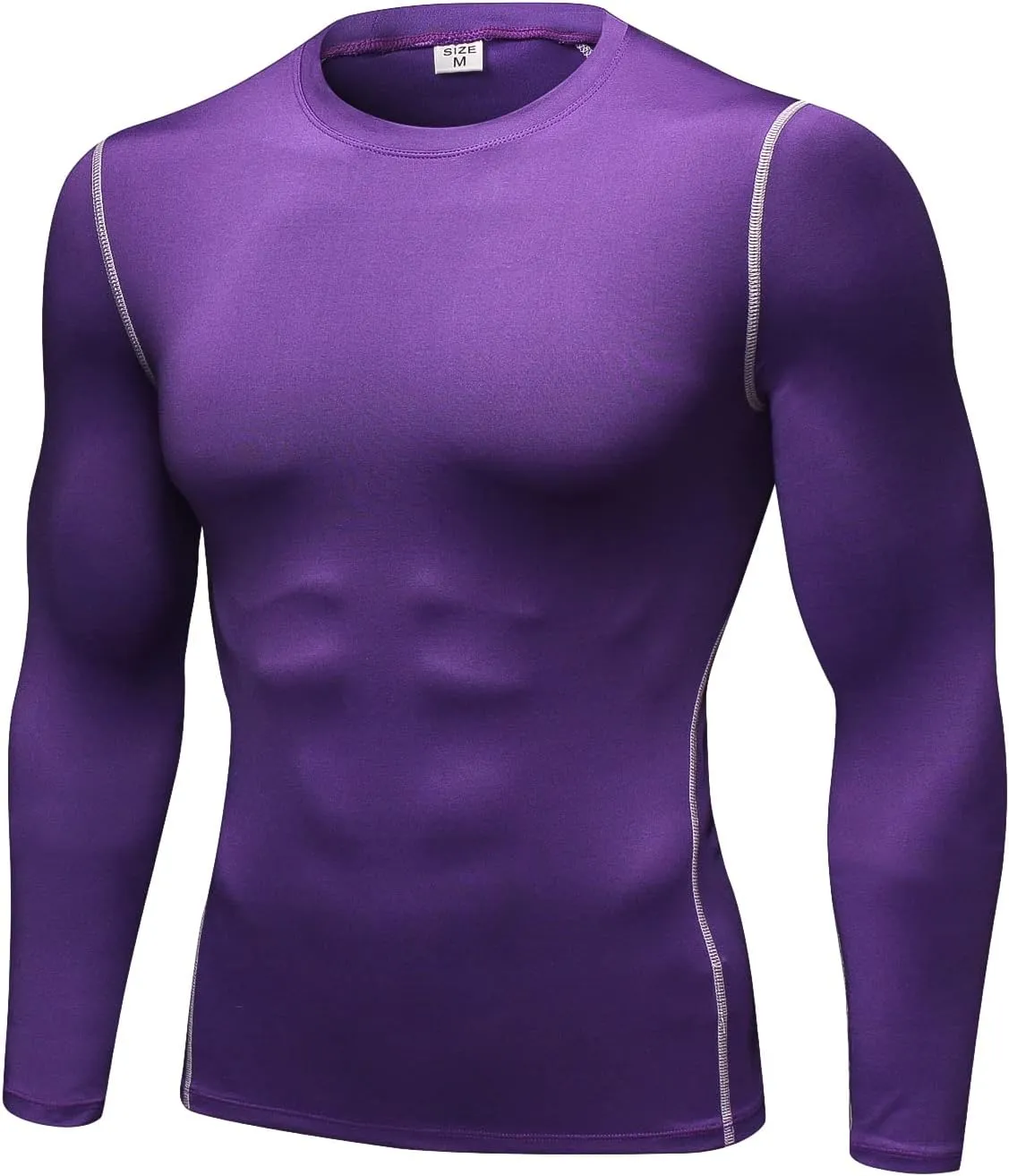 1/3 Pack Men's Compression Shirts Long Sleeve Athletic Workout Base Layer Quick Dry Fit Basketball Football Tops Undershirts