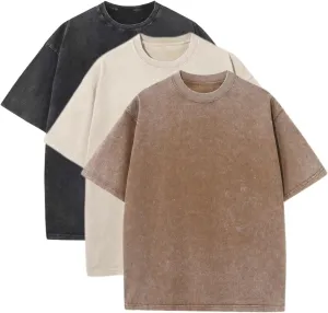 3 Pcs Oversized T shirts for Women Casual Vintage Baggy Boxy Short Sleeve Cotton Tee Shirts Loose Fitting Tops