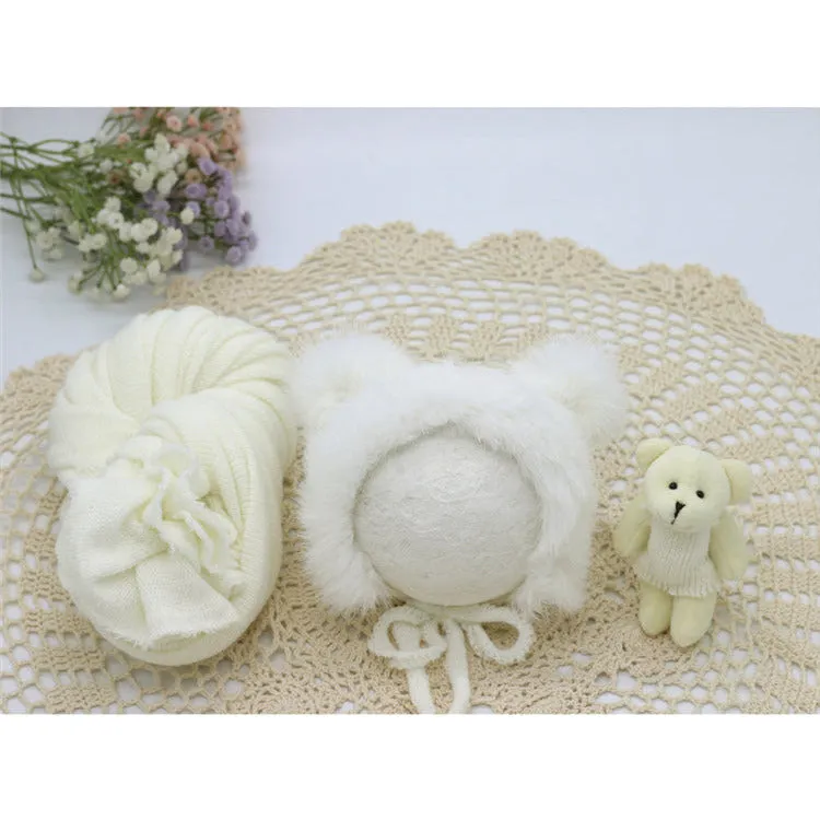 3pcs/set Newborn Photography Knitted Wraps
