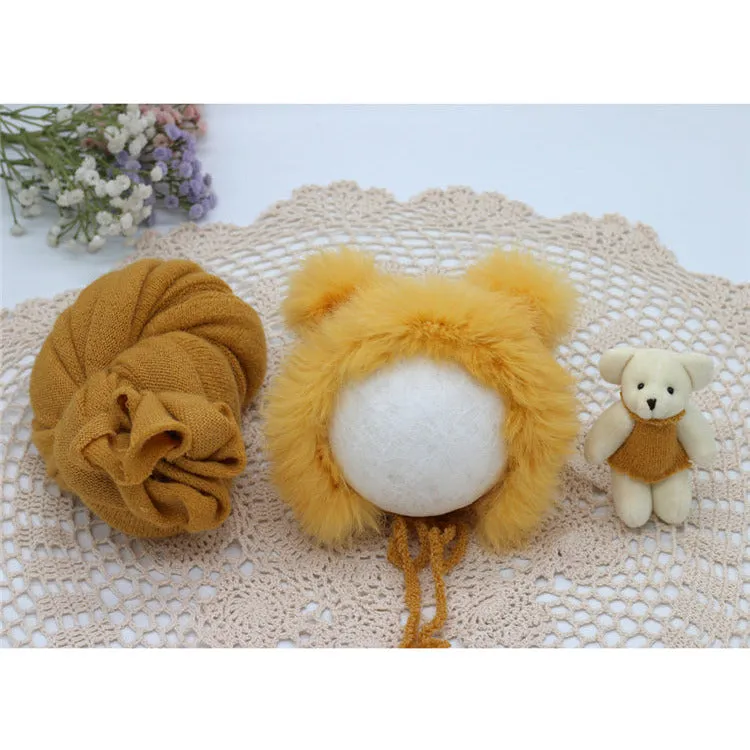 3pcs/set Newborn Photography Knitted Wraps