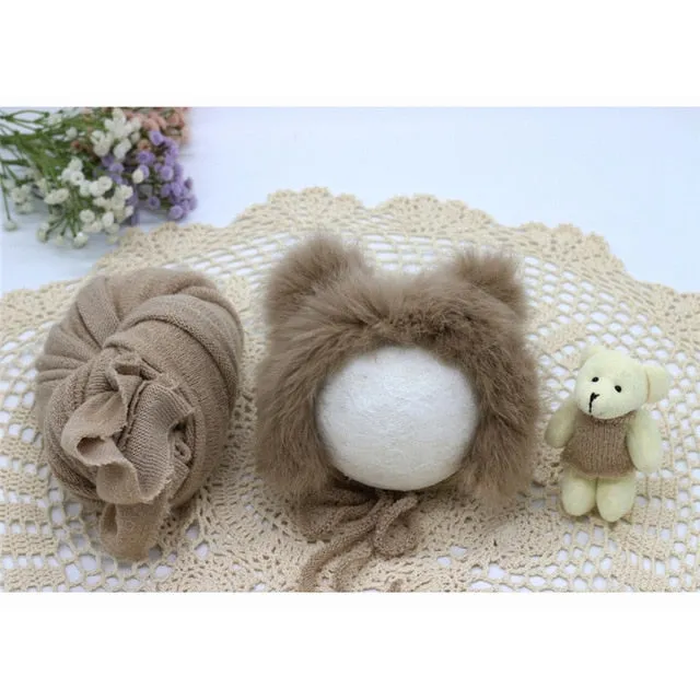 3pcs/set Newborn Photography Knitted Wraps