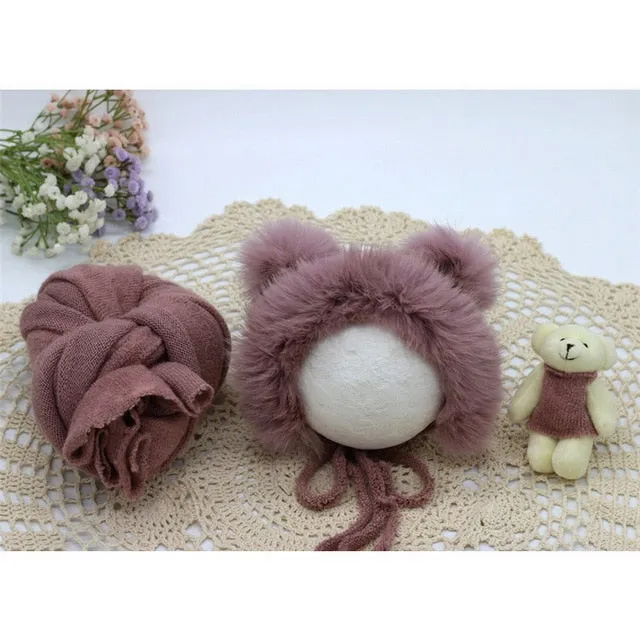 3pcs/set Newborn Photography Knitted Wraps