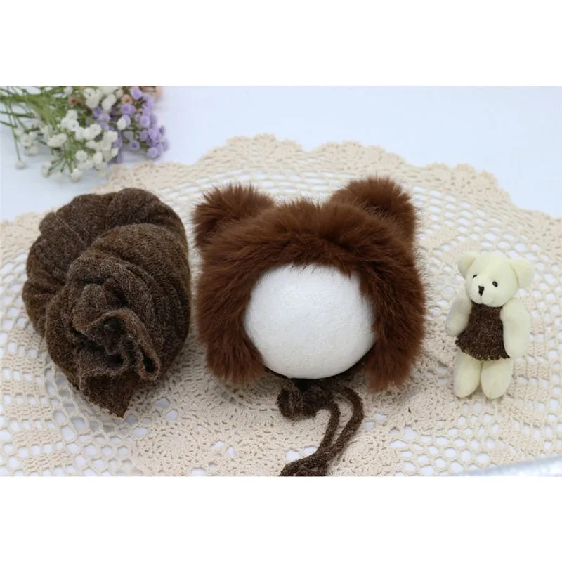 3pcs/set Newborn Photography Knitted Wraps