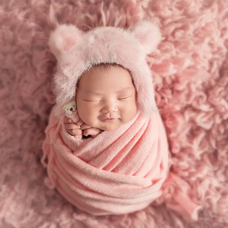 3pcs/set Newborn Photography Knitted Wraps