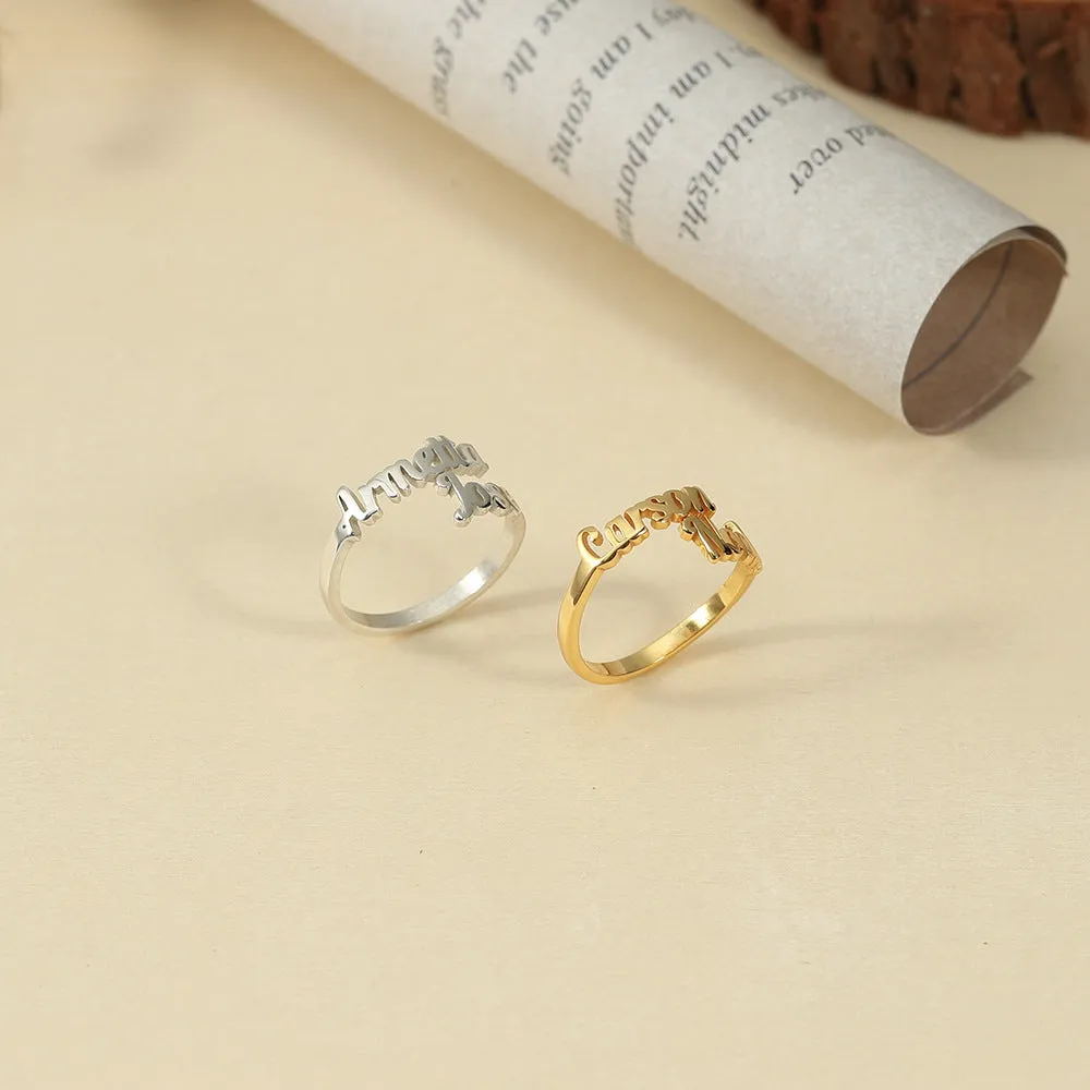 925 Silver Fashion Customizable Letter Ring
