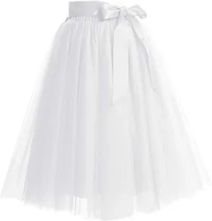 929 - Plus Size Women's A-Line Short Knee Length Tutu Tulle Wedding Prom Skirt