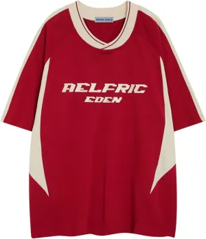 Aelfric Eden Graphic Tees Y2k Mens Oversized T Shirt Racing Streetwear Shirts Unisex Casual Summer Tops