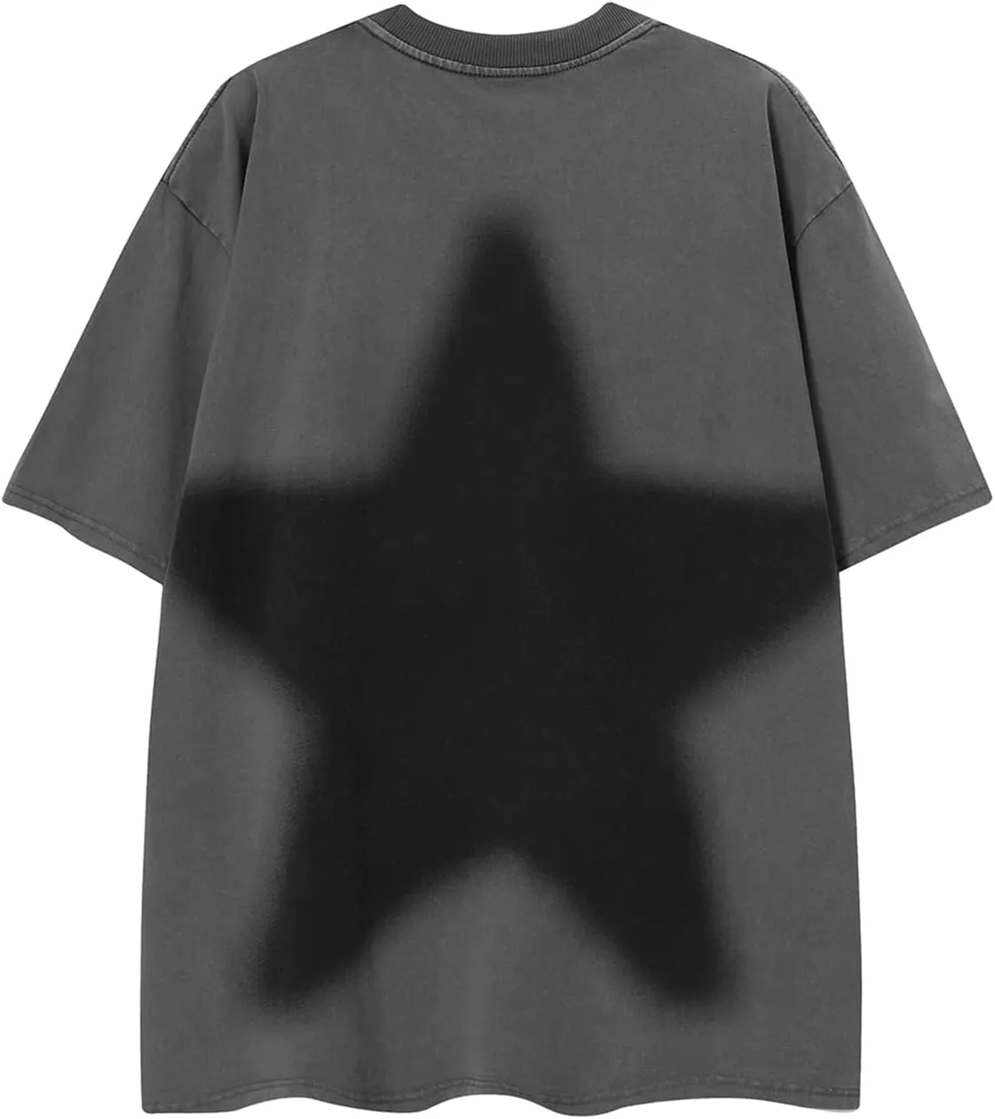 Aelfric Eden Mens Oversized Star Graphic Tees Y2k Washed Heavyweight Vintage Streetwear T Shirts Unisex Tops