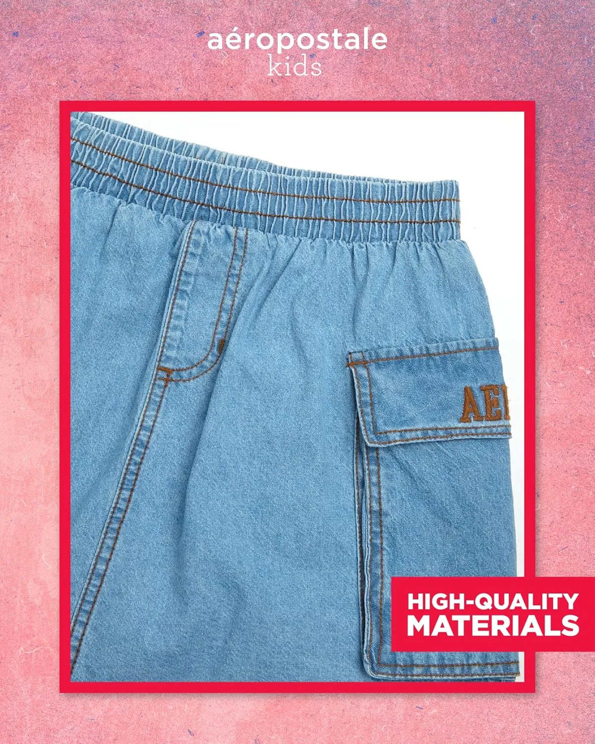 AEROPOSTALE Girls' Skort Set - 2 Piece Jersey Graphic Tee and Twill Cargo Scooter Skorts - Summer Outfit for Girls (7-16)