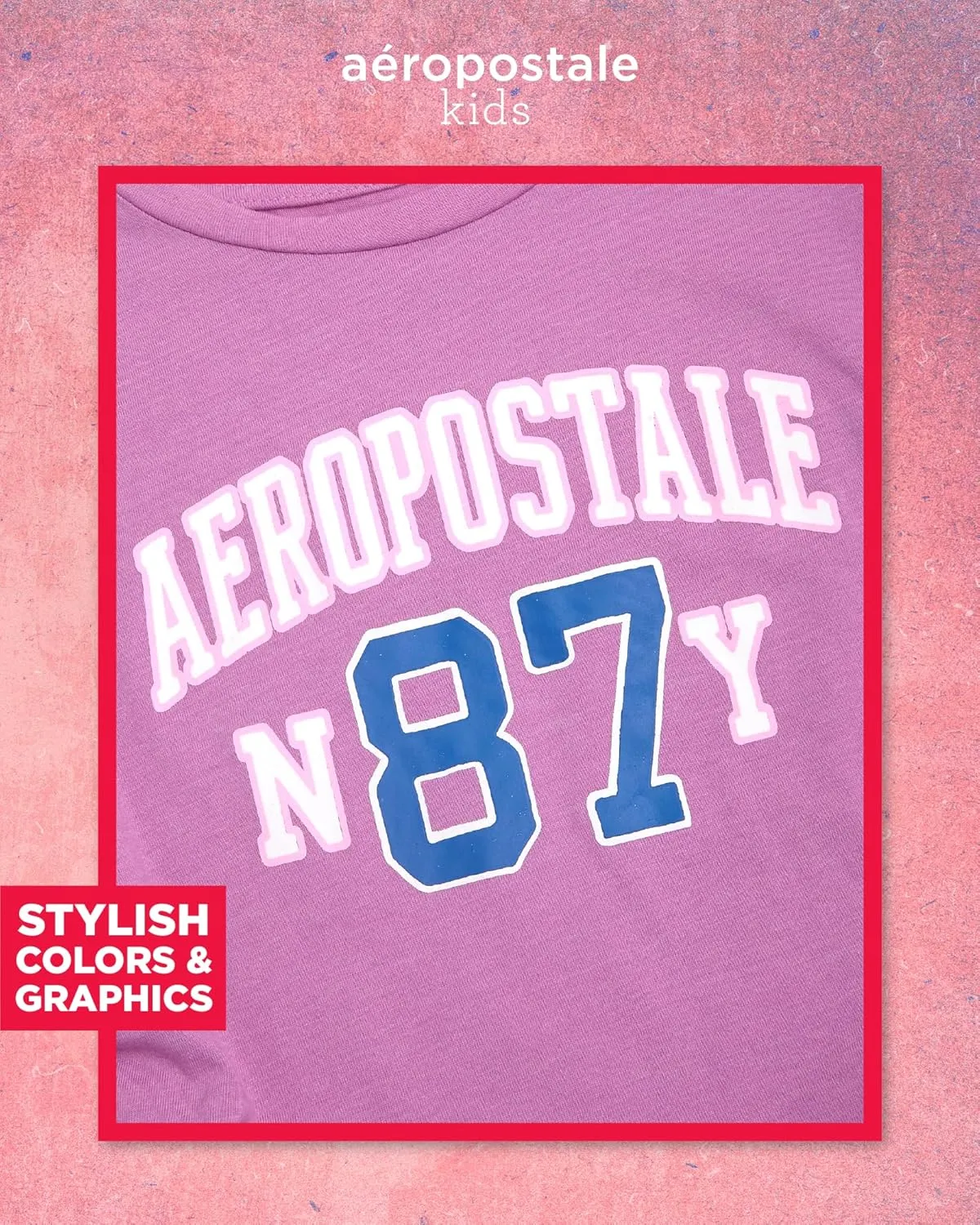 AEROPOSTALE Girls' Skort Set - 2 Piece Jersey Graphic Tee and Twill Cargo Scooter Skorts - Summer Outfit for Girls (7-16)