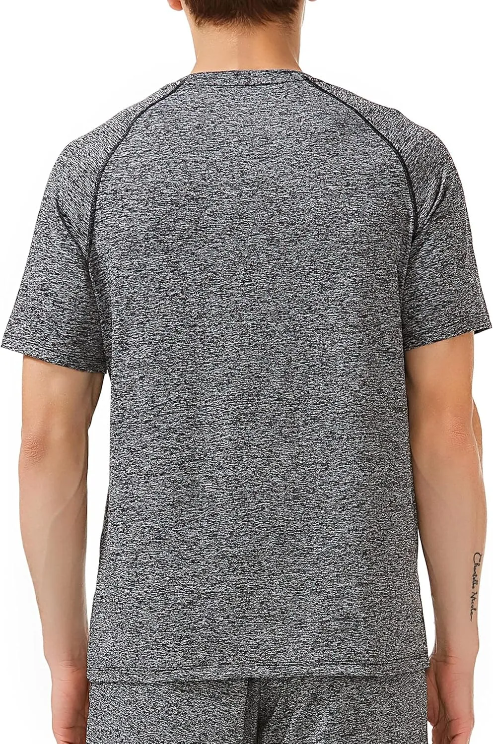 ALAVIKING Workout Shirts for Men Quick Dry Running Gym Athletic T Shirts Moisture Wicking Short Sleeve Fitness Crew Neck