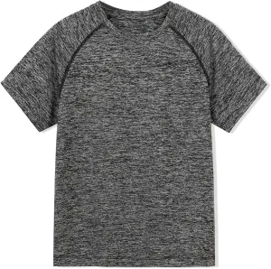 ALAVIKING Workout Shirts for Men Quick Dry Running Gym Athletic T Shirts Moisture Wicking Short Sleeve Fitness Crew Neck