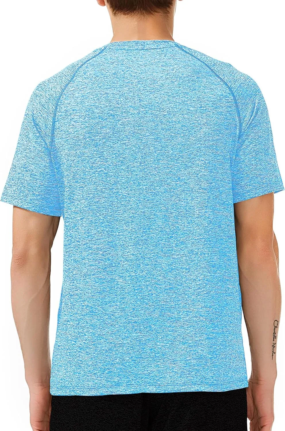 ALAVIKING Workout Shirts for Men Quick Dry Running Gym Athletic T Shirts Moisture Wicking Short Sleeve Fitness Crew Neck