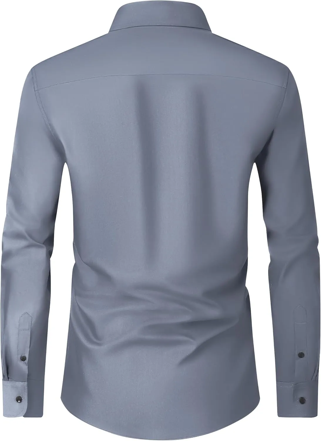 Alimens & Gentle Mens Dress Shirts Long Sleeve Wrinkle-Free Formal Shirts Wedding Dating Business Casual Button Down Shirt