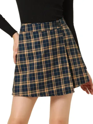 Allegra K Women's Plaid Skirt St. Patrick's Day High Waist Skater Layers A-Line Tartan Skirts