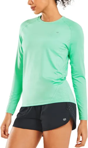 ALLZERO Rash Guard for Women UPF 50  Long Sleeve Sun Shirts Quick Dry SPF Shirts for Workout Hiking Fishing
