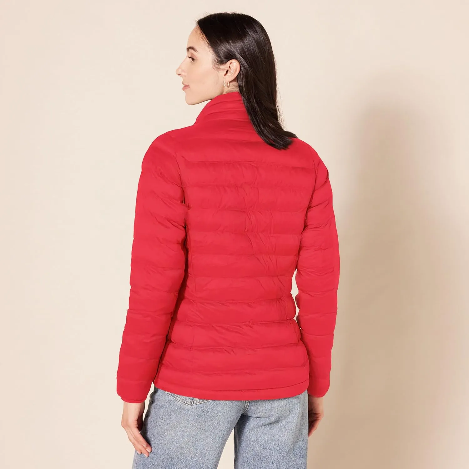 Amazon Essentials Women's Lightweight Long-Sleeve Water-Resistant Packable Puffer Jacket (Available in Plus Size)