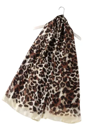 Animal Leopard Print Silk Scarf - various colours