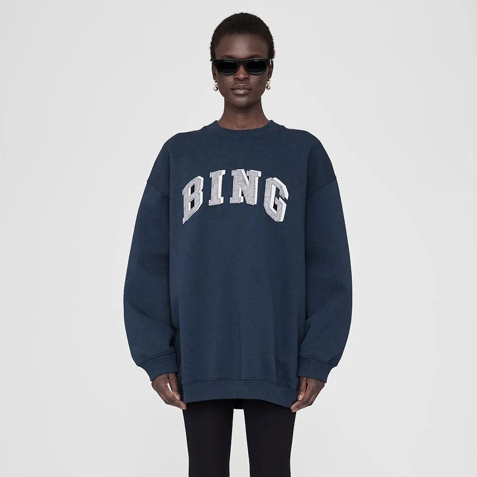 ANINE BING Tyler Sweatshirt | Navy
