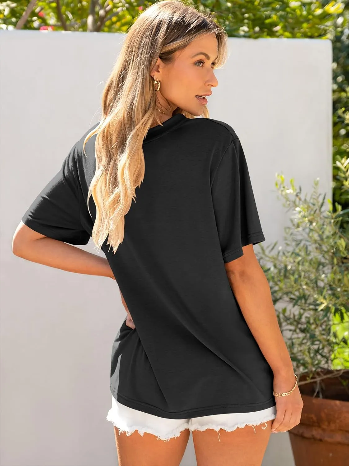 ANRABESS Womens Oversized T Shirts Short Sleeve Crewneck Tops Casual Loose Basic Tee Shirts 2025 Summer Trendy Outfits