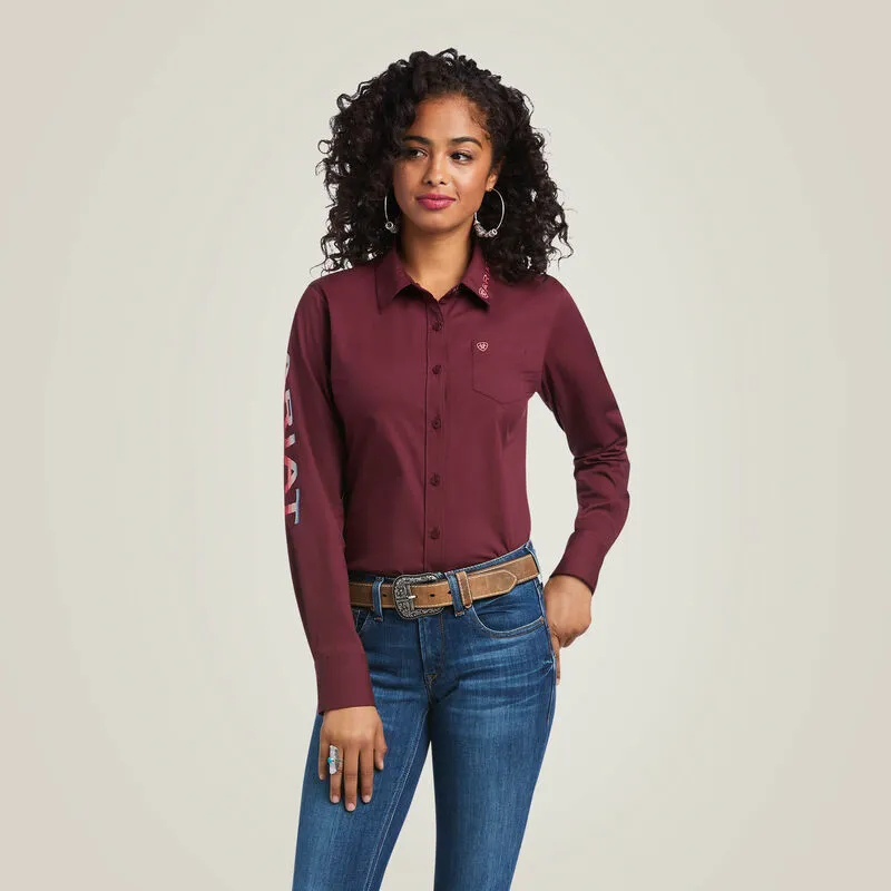 Ariat Ladies Wrinkle Resist Team Kirby Stretch Shirt Style 10039458