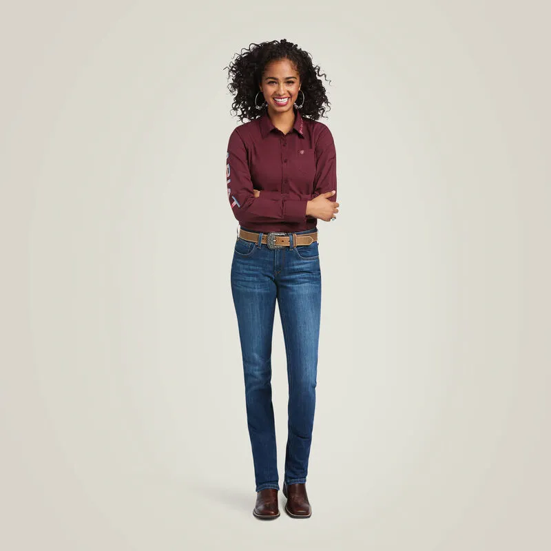 Ariat Ladies Wrinkle Resist Team Kirby Stretch Shirt Style 10039458