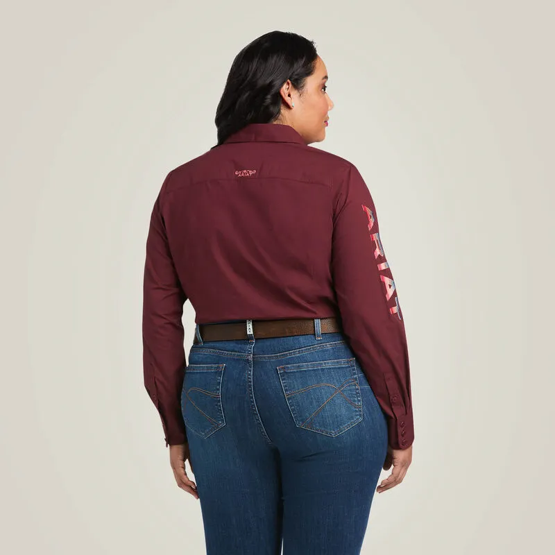 Ariat Ladies Wrinkle Resist Team Kirby Stretch Shirt Style 10039458