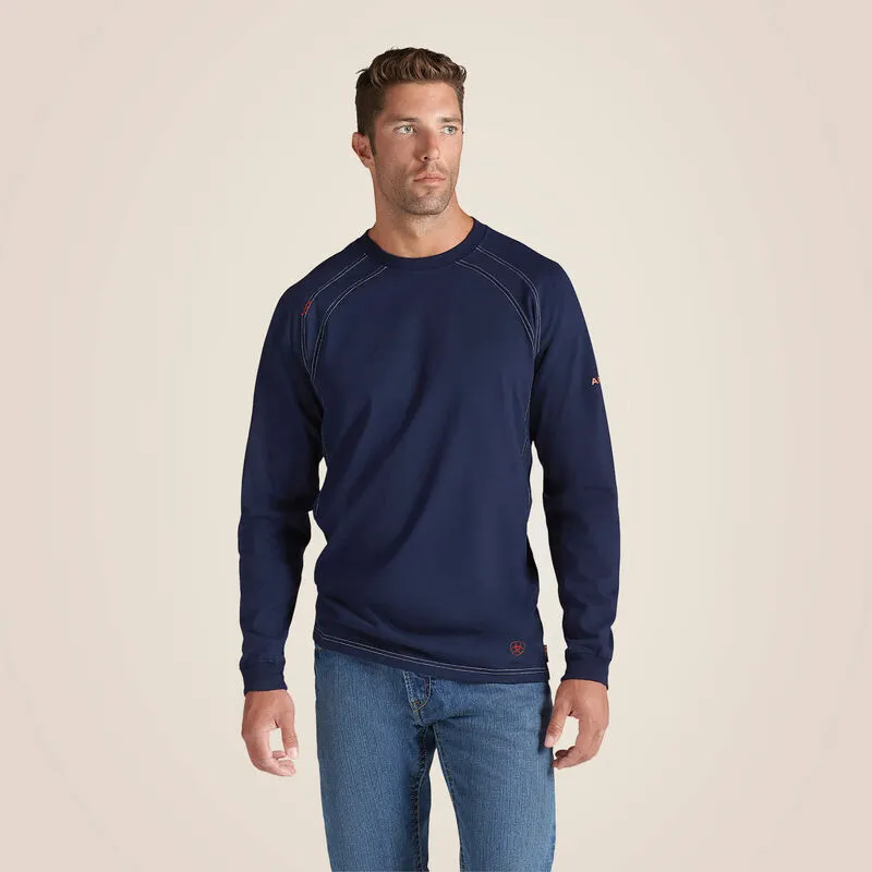 Ariat Mens FR Work Crew Long Sleeve T-Shirt Style 10012256