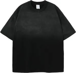 Arssm Mens Oversized Washed T Shirts Gradient Vintage Loose Fit Short Sleeve Baggy Shirts Pump Covers Gym Unisex Tops