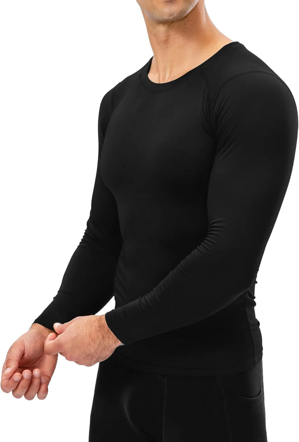 Athletic Compression Shirt Cool Dry Compression Shirts for Men Long Sleeve Baselayer Tops Running Workout T Shirts Gym Top