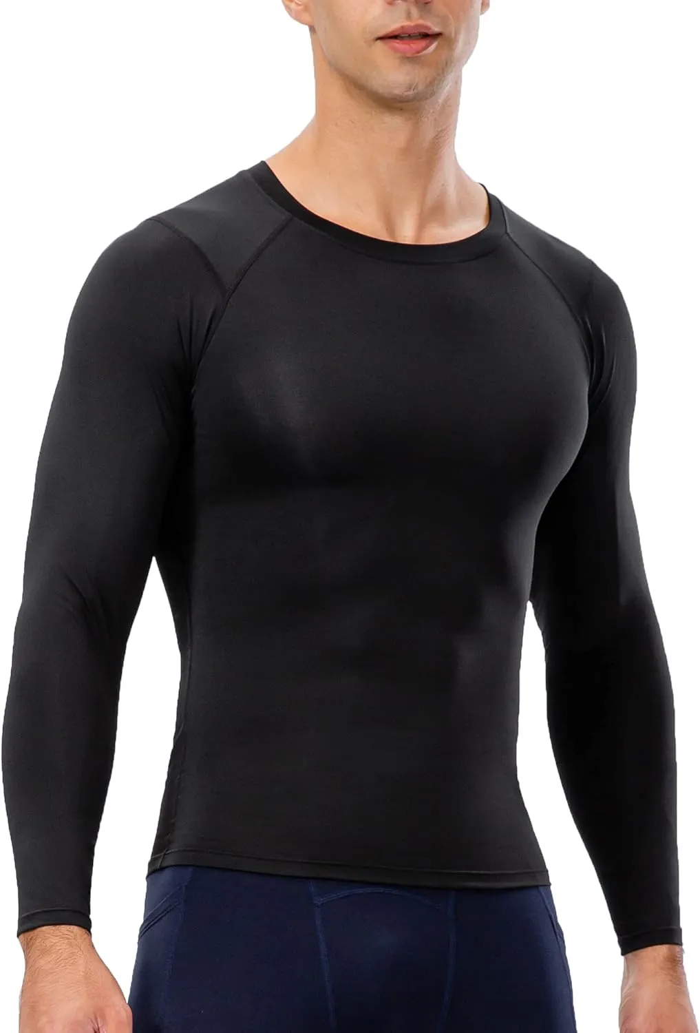 Athletic Compression Shirt Cool Dry Compression Shirts for Men Long Sleeve Baselayer Tops Running Workout T Shirts Gym Top