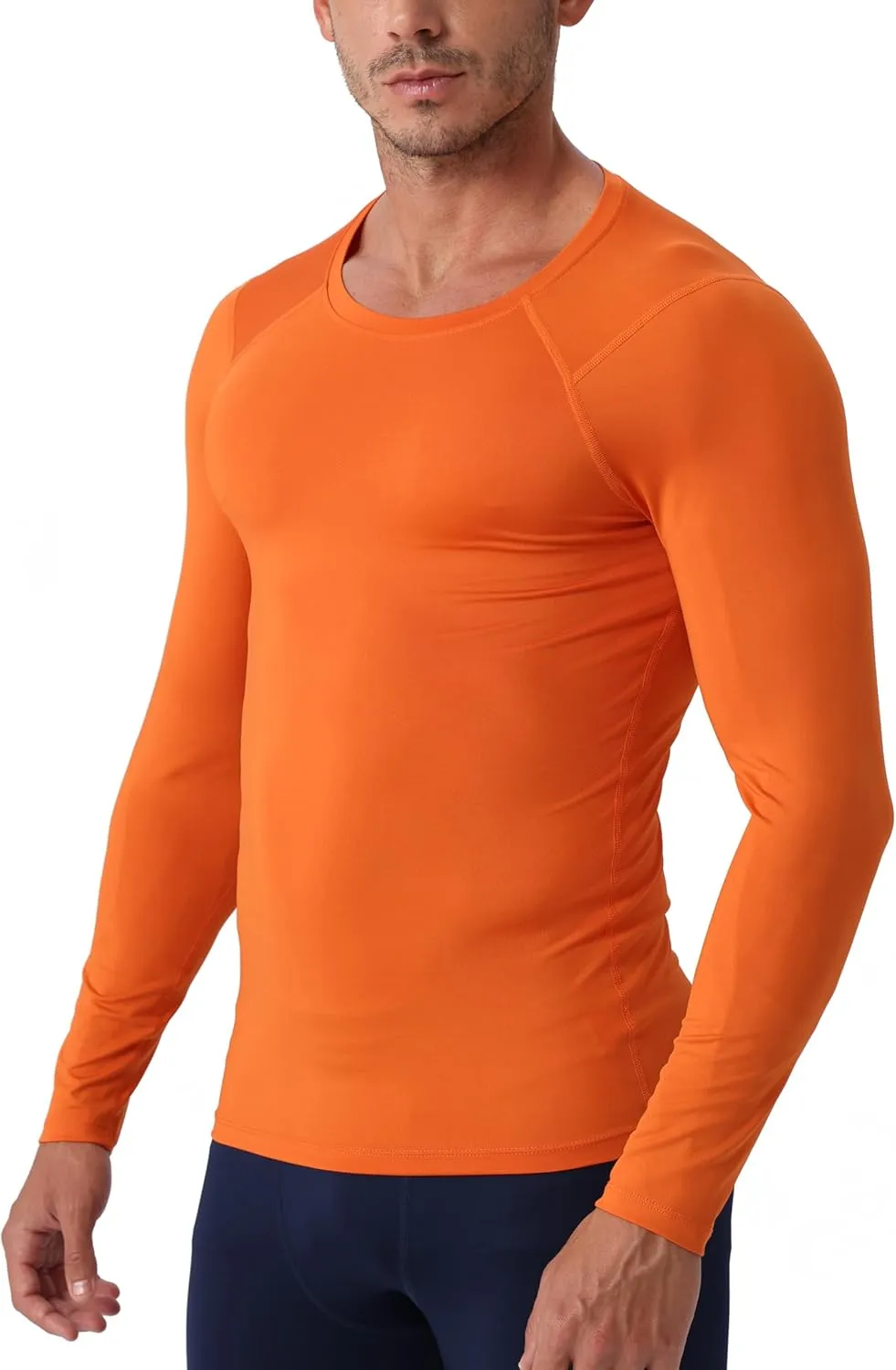Athletic Compression Shirt Cool Dry Compression Shirts for Men Long Sleeve Baselayer Tops Running Workout T Shirts Gym Top