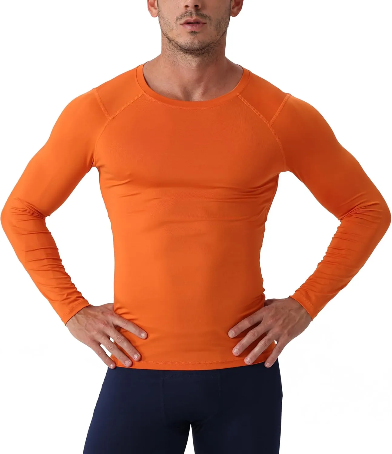 Athletic Compression Shirt Cool Dry Compression Shirts for Men Long Sleeve Baselayer Tops Running Workout T Shirts Gym Top