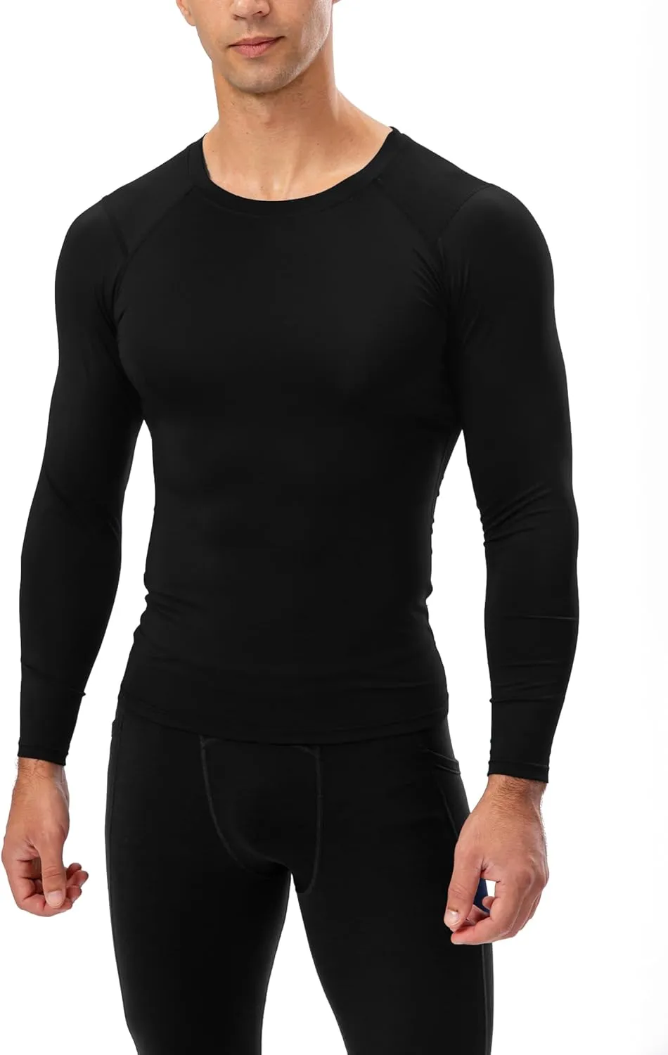 Athletic Compression Shirt Cool Dry Compression Shirts for Men Long Sleeve Baselayer Tops Running Workout T Shirts Gym Top