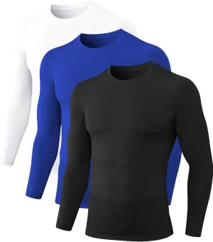 Athletic Compression Shirt Cool Dry Compression Shirts for Men Long Sleeve Baselayer Tops Running Workout T Shirts Gym Top