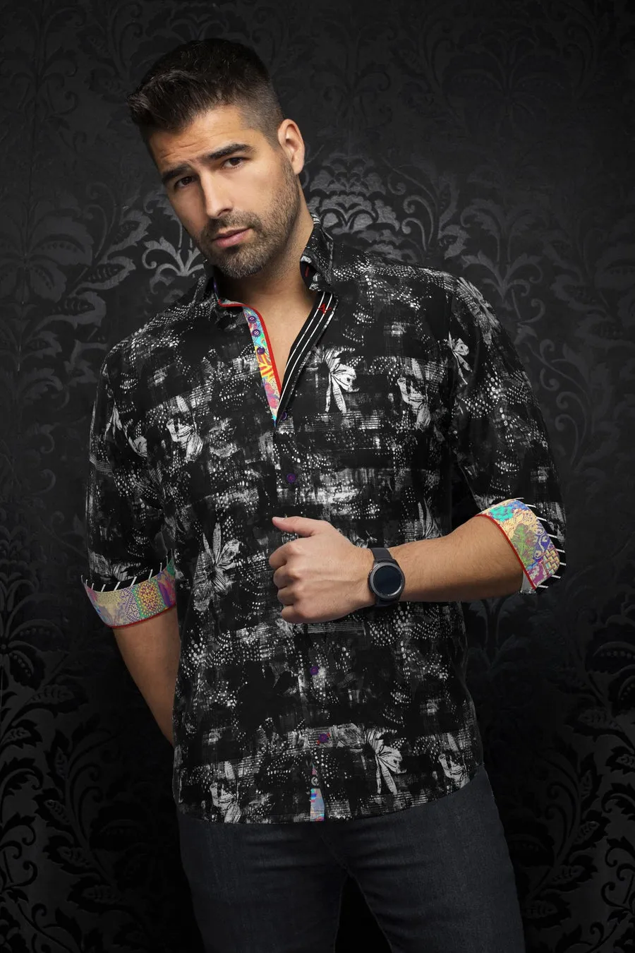Au Noir Stretch Shirt | Gomera Black