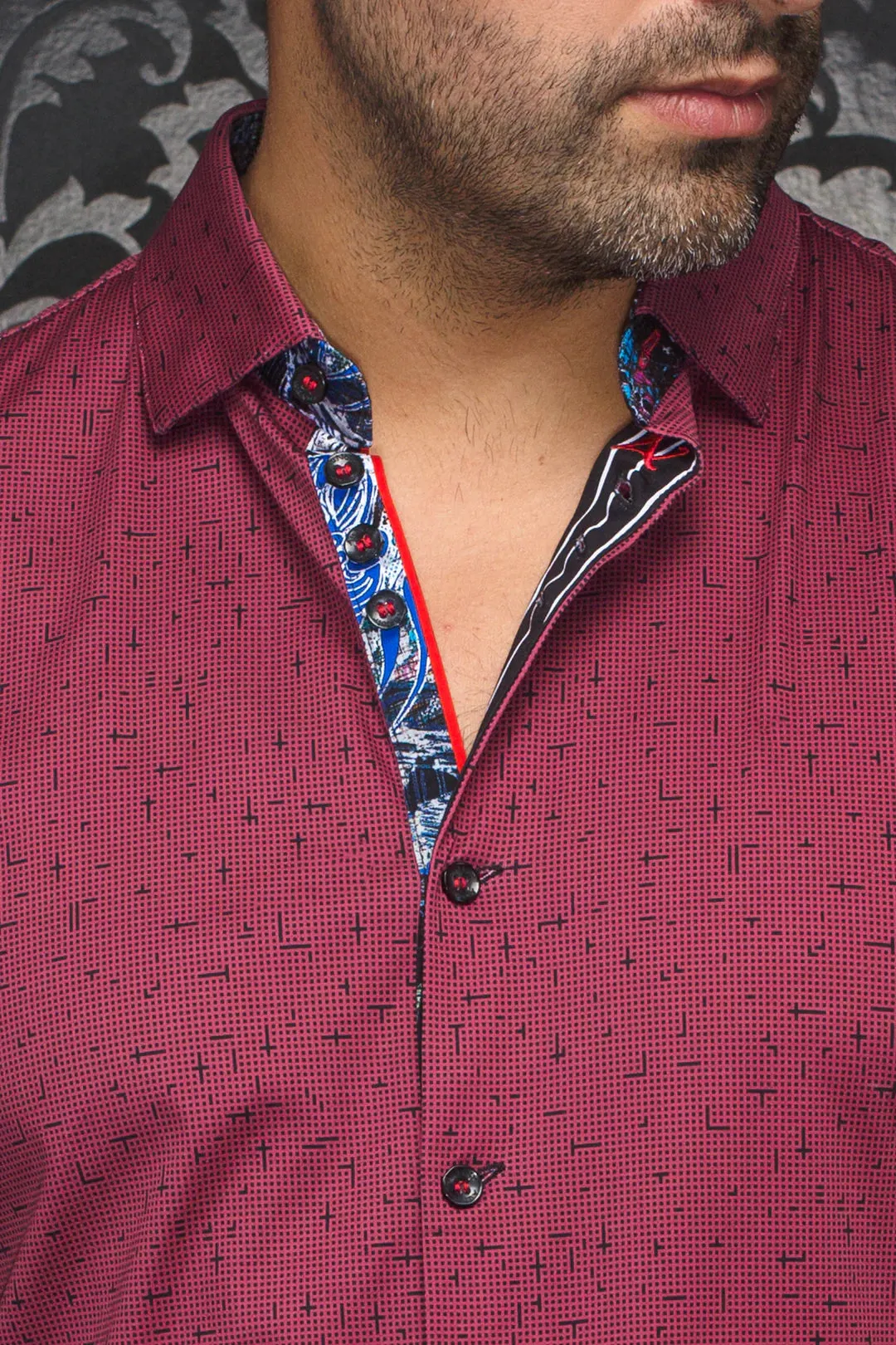 Au Noir Stretch Shirt | Wallace Red