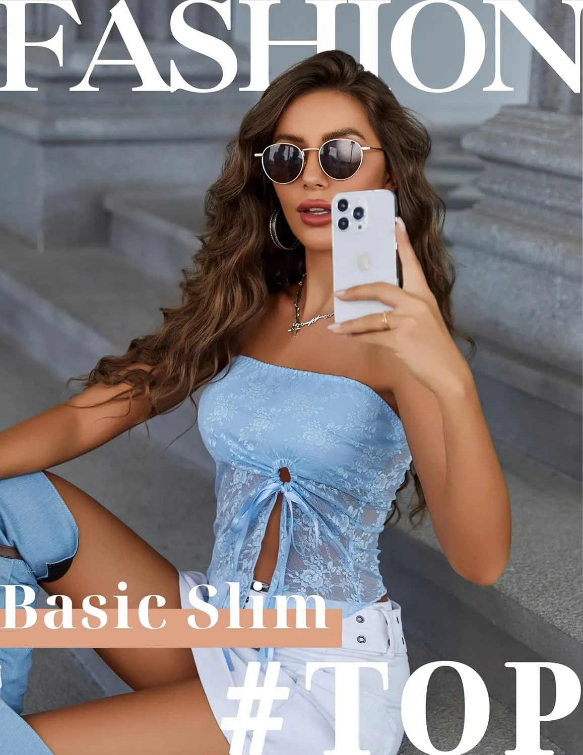 Avidlove Going Out Tops for Women Lace Camisole Y2k Tube Crop Tops Side Slit Bralettes Lingerie