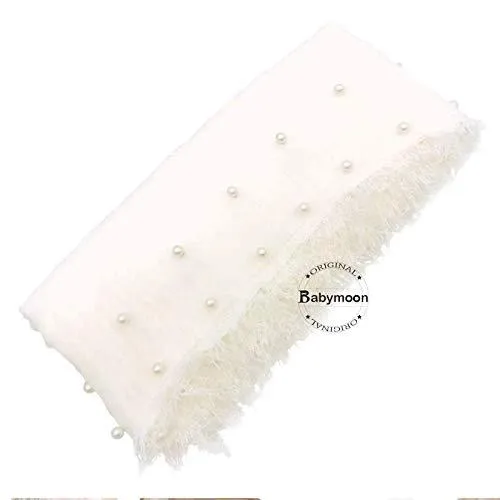 Babymoon Pearl Wrap Stretchble Baby Photography Shoot Wrap Cloth-White