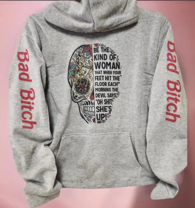 Bad Btch Skull women's Hoodie