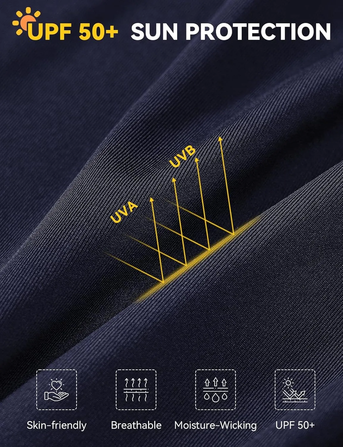 baleaf Men's Long Sleeve Running Shirts Sun Protection UV UPF 50  T Shirts Workout Athletic Gym Quick Dry Zip Pocket