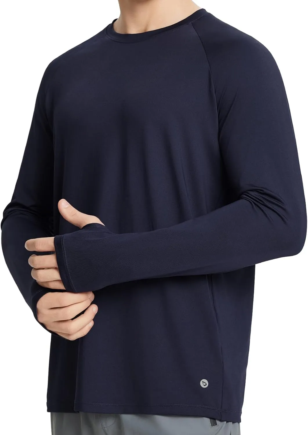 baleaf Men's Long Sleeve Running Shirts Sun Protection UV UPF 50  T Shirts Workout Athletic Gym Quick Dry Zip Pocket