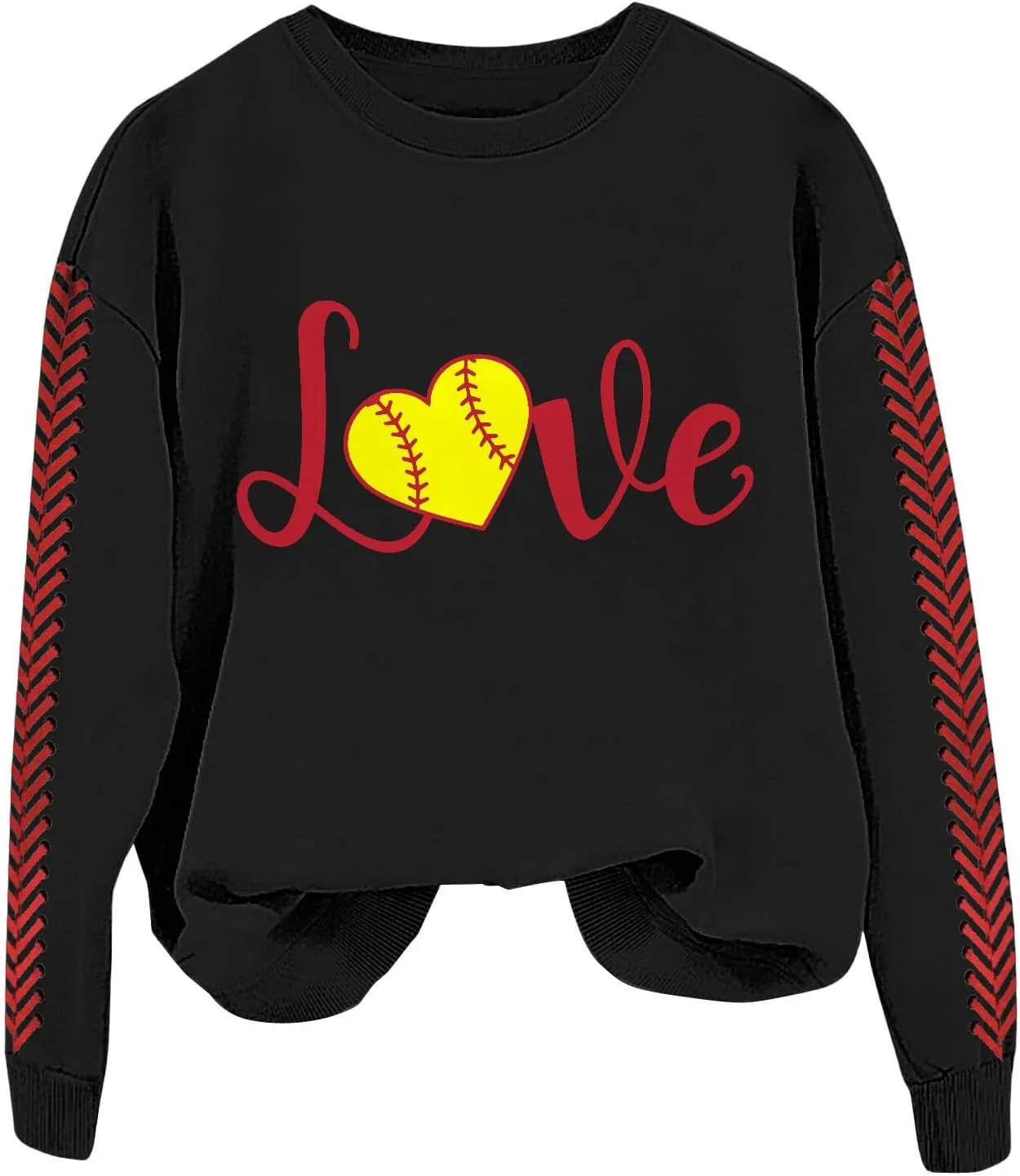 Baseball Mom Sweatshirt for Women Game Day Long Sleeve Crewneck Graphic Pullover Tops Softball Mama Shirt