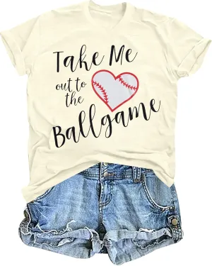 Baseball Mom T-Shirt Women Letter Print Funny Baseball Graphic Tees Tops Short Sleeve Casual Tee