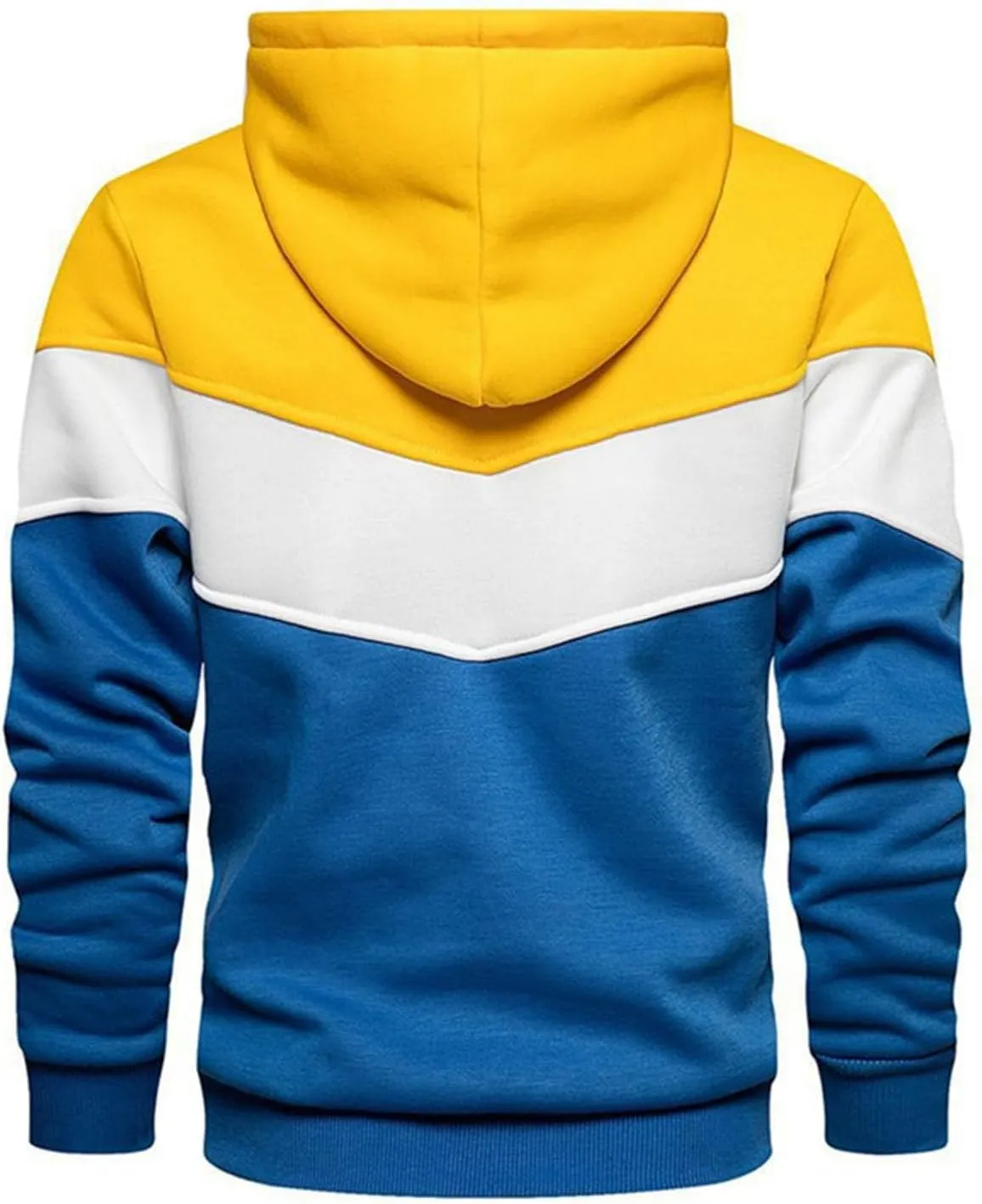 Basic Hoodies For Men Workout Casual Long Sleeve Jackets Fashion Color Block Sweatshirt Tops Zipper Hooded Blouses