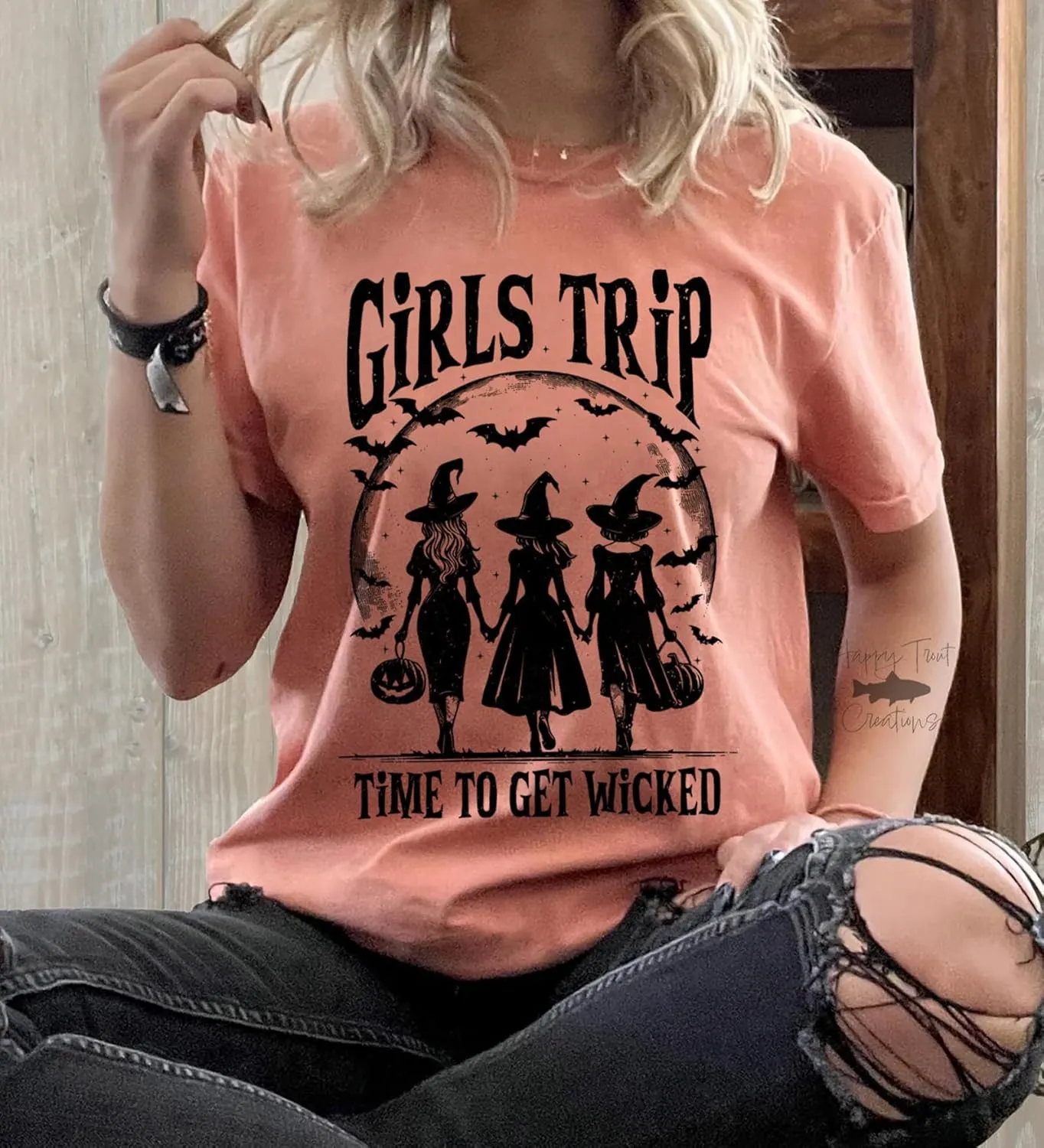 Basic Witch Halloween T Shirt Women Vintage Graphic Coffee Tees Shirt Short Sleeve Casual Funny Halloween Party Shirts