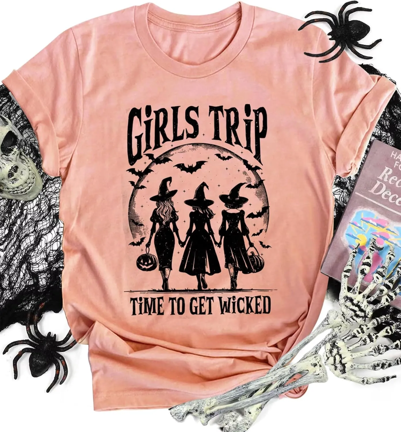 Basic Witch Halloween T Shirt Women Vintage Graphic Coffee Tees Shirt Short Sleeve Casual Funny Halloween Party Shirts