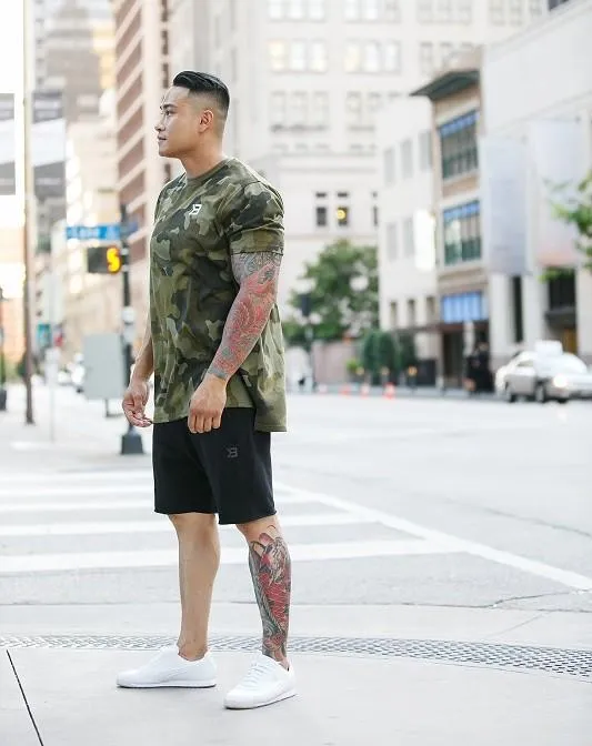 Better Bodies Harlem Oversize Tee - Military Camo