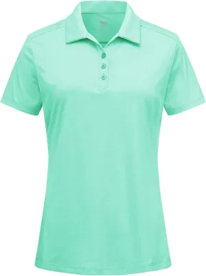 BGOWATU Women's Polo Shirts Golf Tennis Shirts Short Sleeve 3 Buttons Collared Casual Top UV Sun Protection Dry Fit