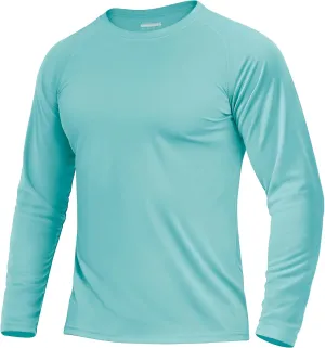 Boladeci Men's UPF 50  Sun Protection UV SPF Shirts Long Sleeve Lightweight Quick Dry Swim T-Shirts Rash Guard